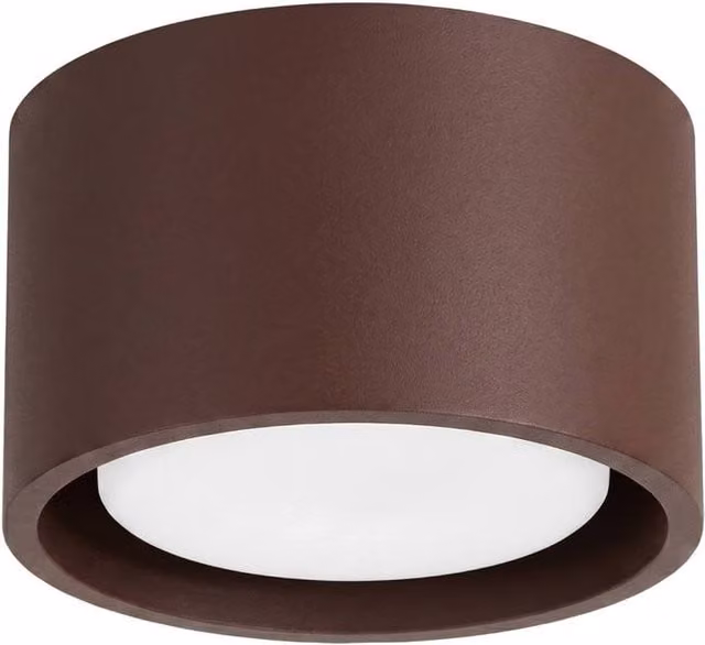 Sollux Lighting minimalist round ceiling lamp in brown, W/D/H: 6 x 10 x 10 cm – 1