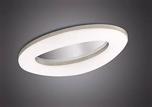 Netlighting Oakley LED Flush Ceiling Light, 40W, 3200lm, 3000K Warm White, Chrome and Grey – 2
