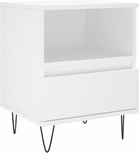 Berkfield Home White Modern Bedside Cabinet W/D/H: 40 x 35 x 50 cm – 1