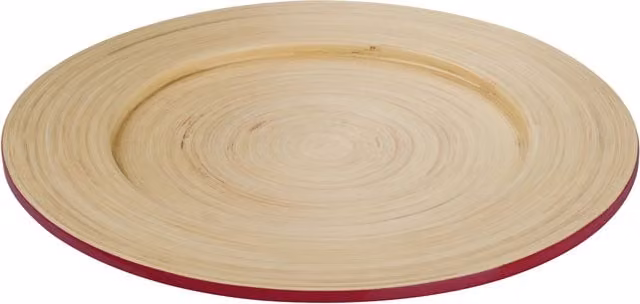 Orsina Kyoto Raspberry Serving Platter in Red and Pink Bamboo – 1