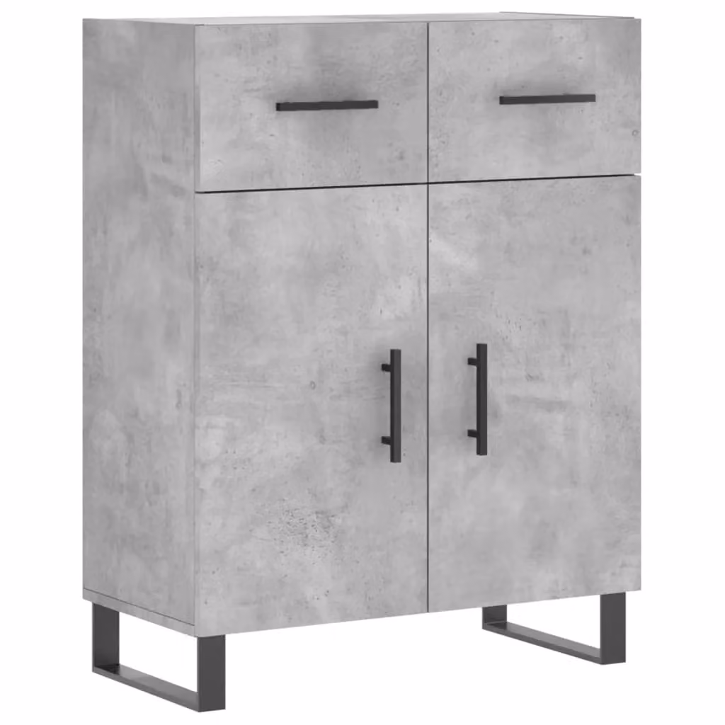 Berkfield Home Modern Sideboard in Concrete Grey, W/D/H: 69.5 x 34.0 x 90.0 cm – 2