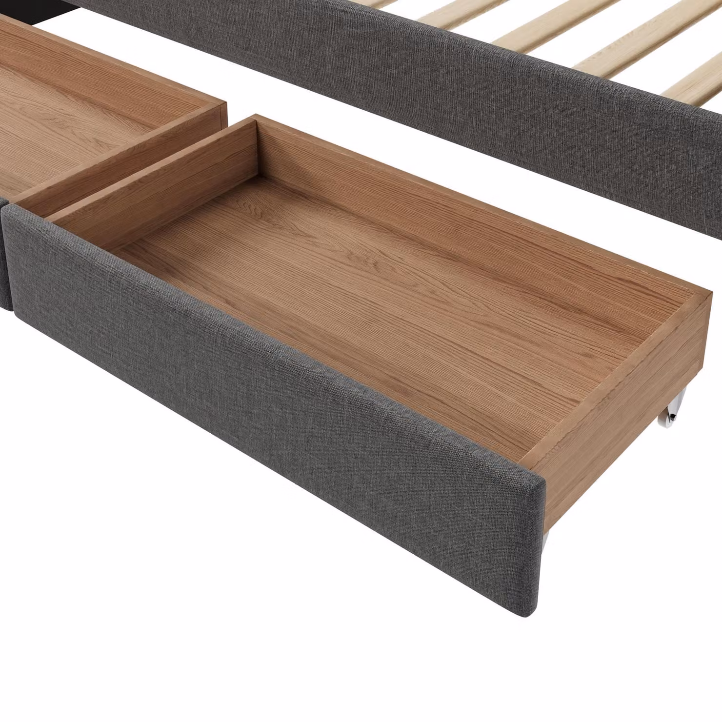 Aosom UK Grey Upholstered Daybed with USB and Type-C Charging, Storage Headboard and Integrated Reading Light, W/D/H: 107 x 197.5 x 70 cm – 6