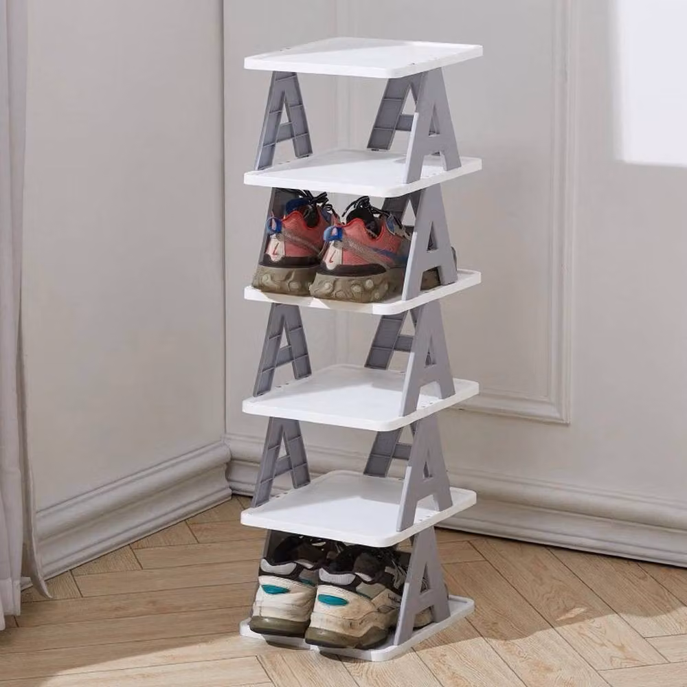 VOGREX 6 Tier White Plastic Shoe Rack for Hallway Storage – 3