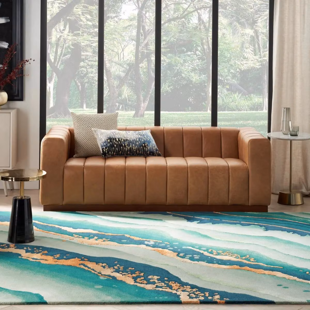 The Rug Shop UK Green Abstract Handmade Area Rug, W: 114 cm, L: 170 cm – 5