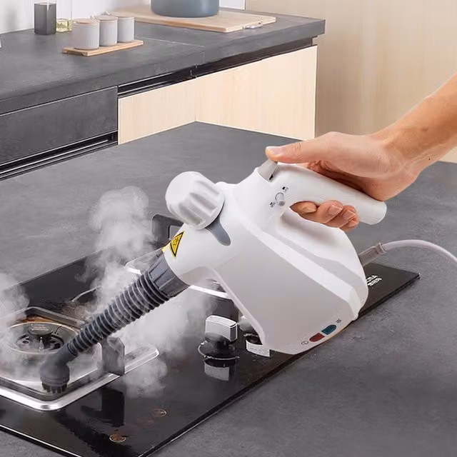 Livingandhome 1000W Handheld Steam Cleaner in White and Grey