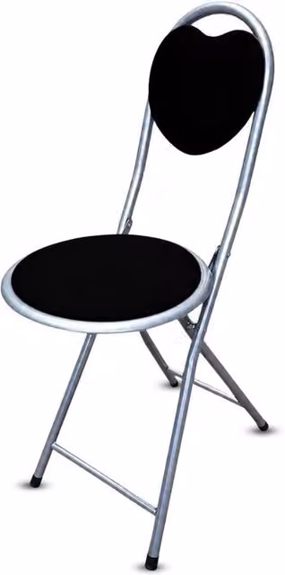FORGEVIO Black Heart Soft Padded Fabric Bar Stool with Metal Frame – 1