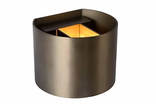 Lucide XIO Modern Cube Up and Down LED Wall Light, Dimmable and Adjustable, Brown – 1