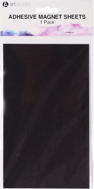 Art Studio Adhesive Magnet Sheets Pack in Black