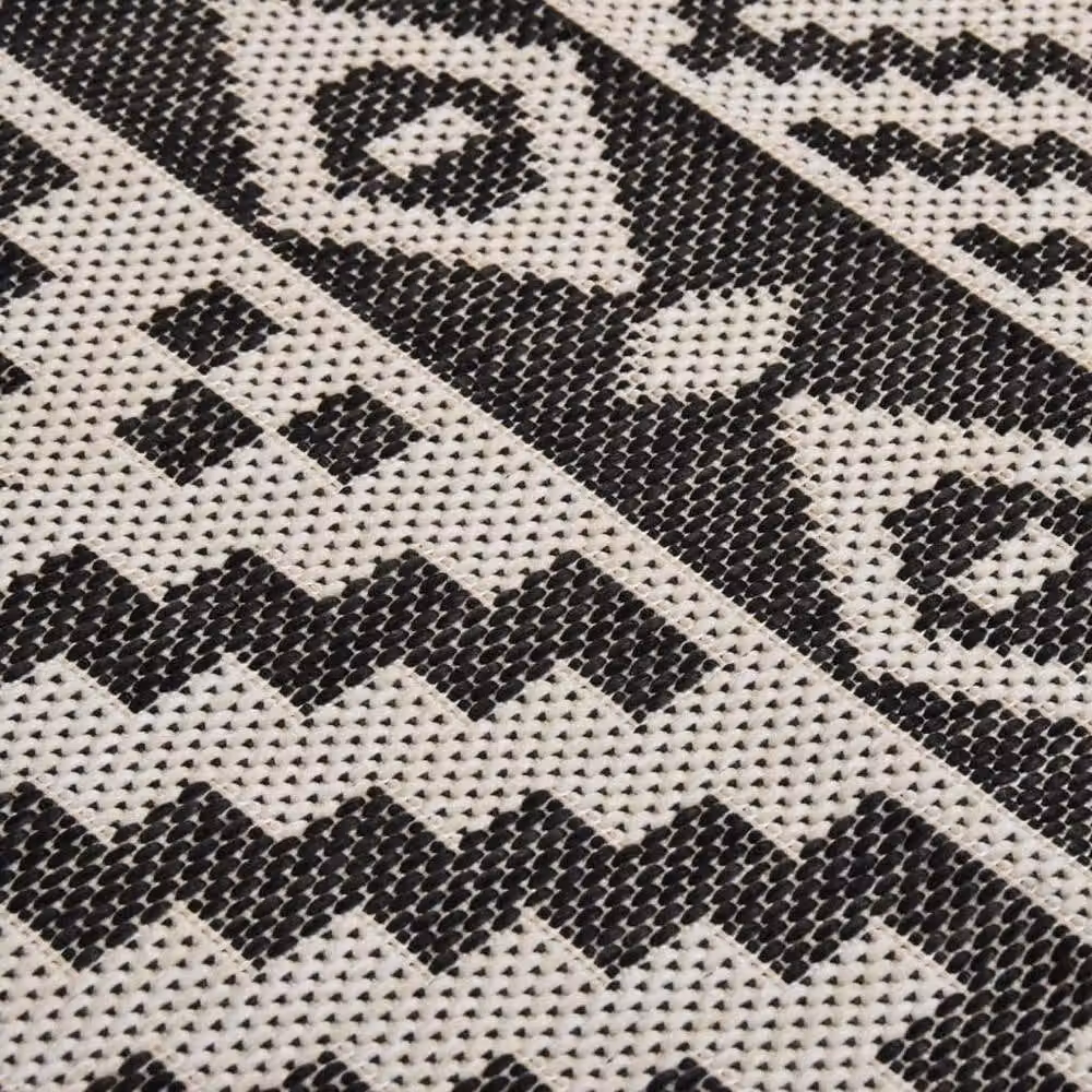 Berkfield Home Outdoor Flatweave Rug, Black Stripes, W/D/H: 80 x 150 cm – 5