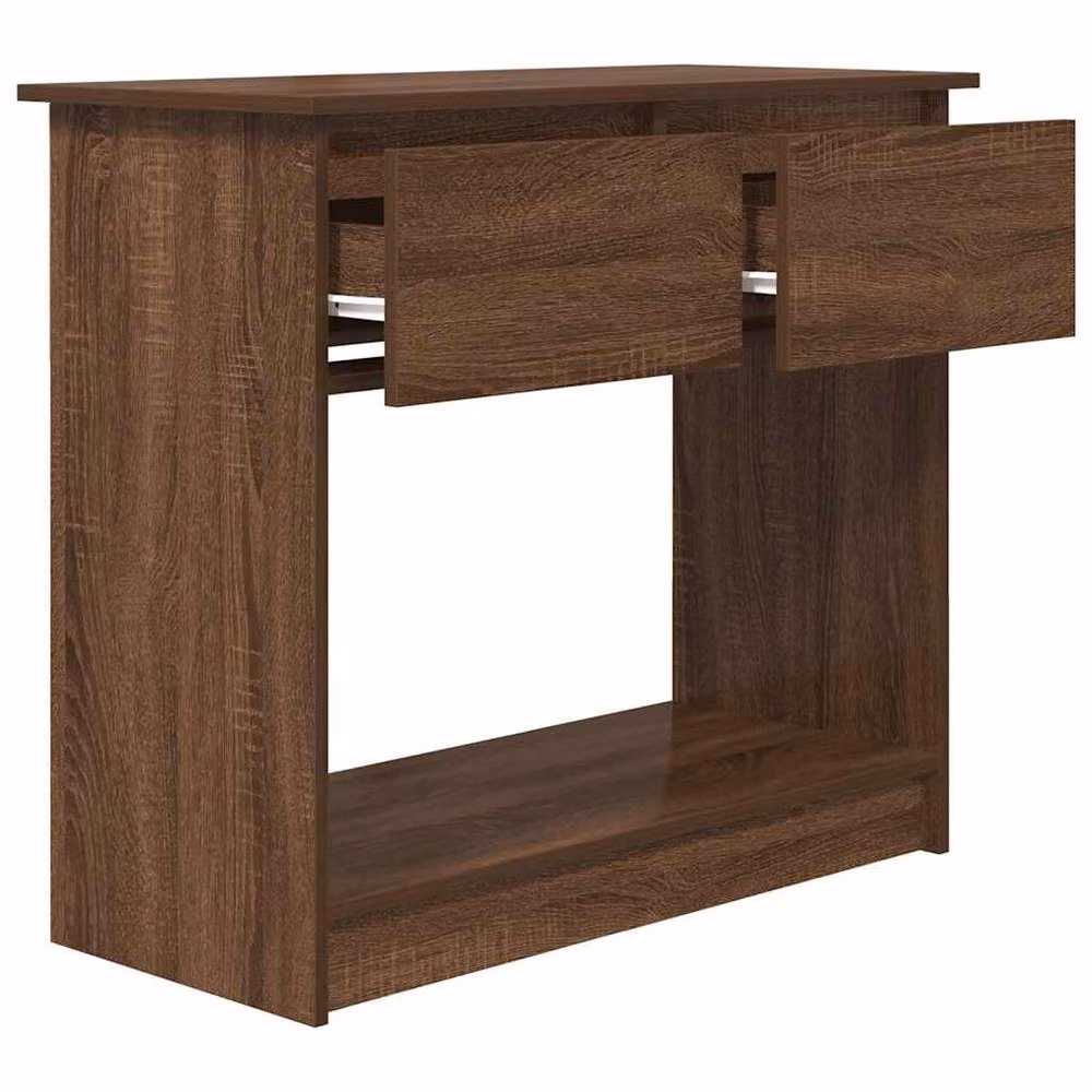 Berkfield Home Modern Console Table with Drawers, Brown Oak, W: 85.5 cm, D: 38.5 cm, H: 74.5 cm – 3
