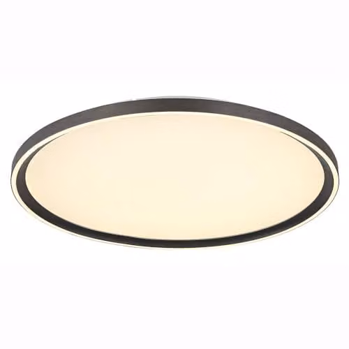Netlighting Dublin Semi Ceiling Light Grey, Dimmable LED with Remote Control, Diameter: 50 cm