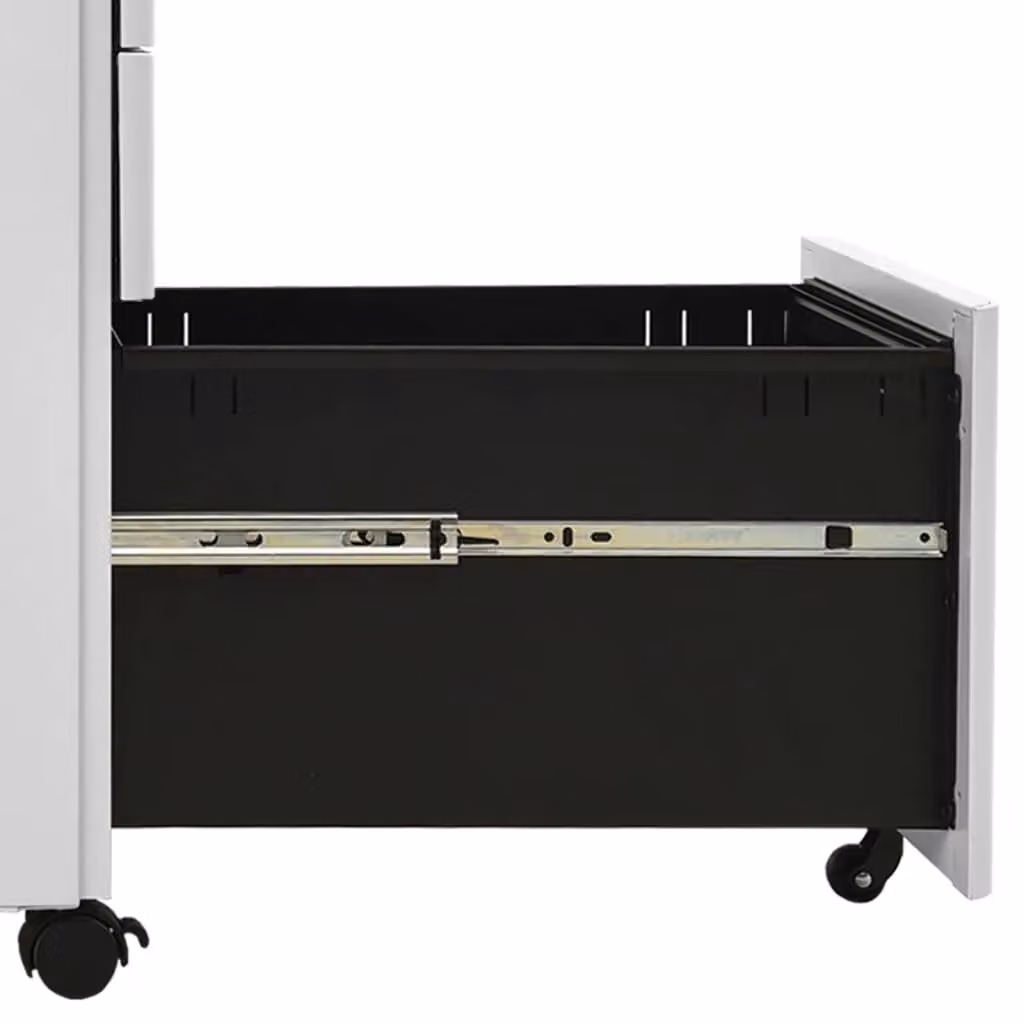Berkfield Home Mobile File Cabinet in Light Grey Steel, W/D/H: 30 x 45 x 59 cm – 2