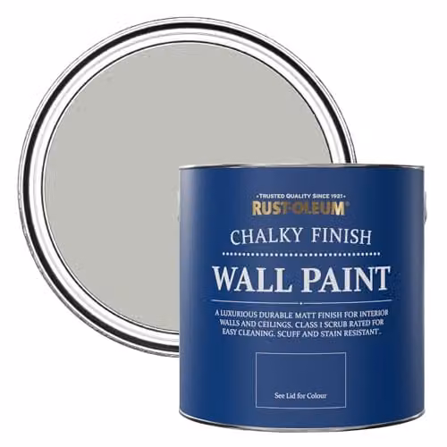Rust-Oleum Chalky Matt Wall Paint in Grey, 2.5L