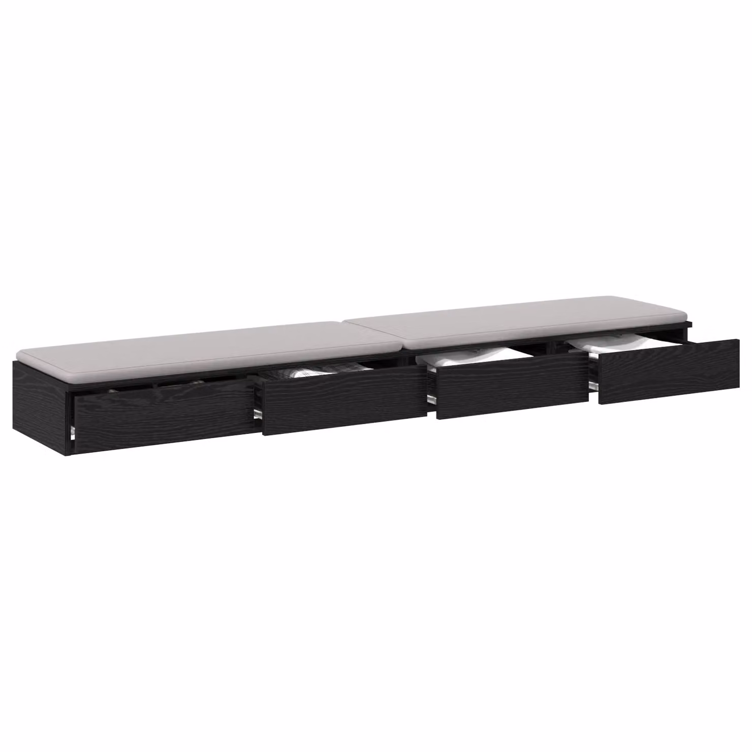 Berkfield Home Black Bed Drawers in Engineered Wood, W/D/H: 180 x 36.5 x 16.5 cm – 1