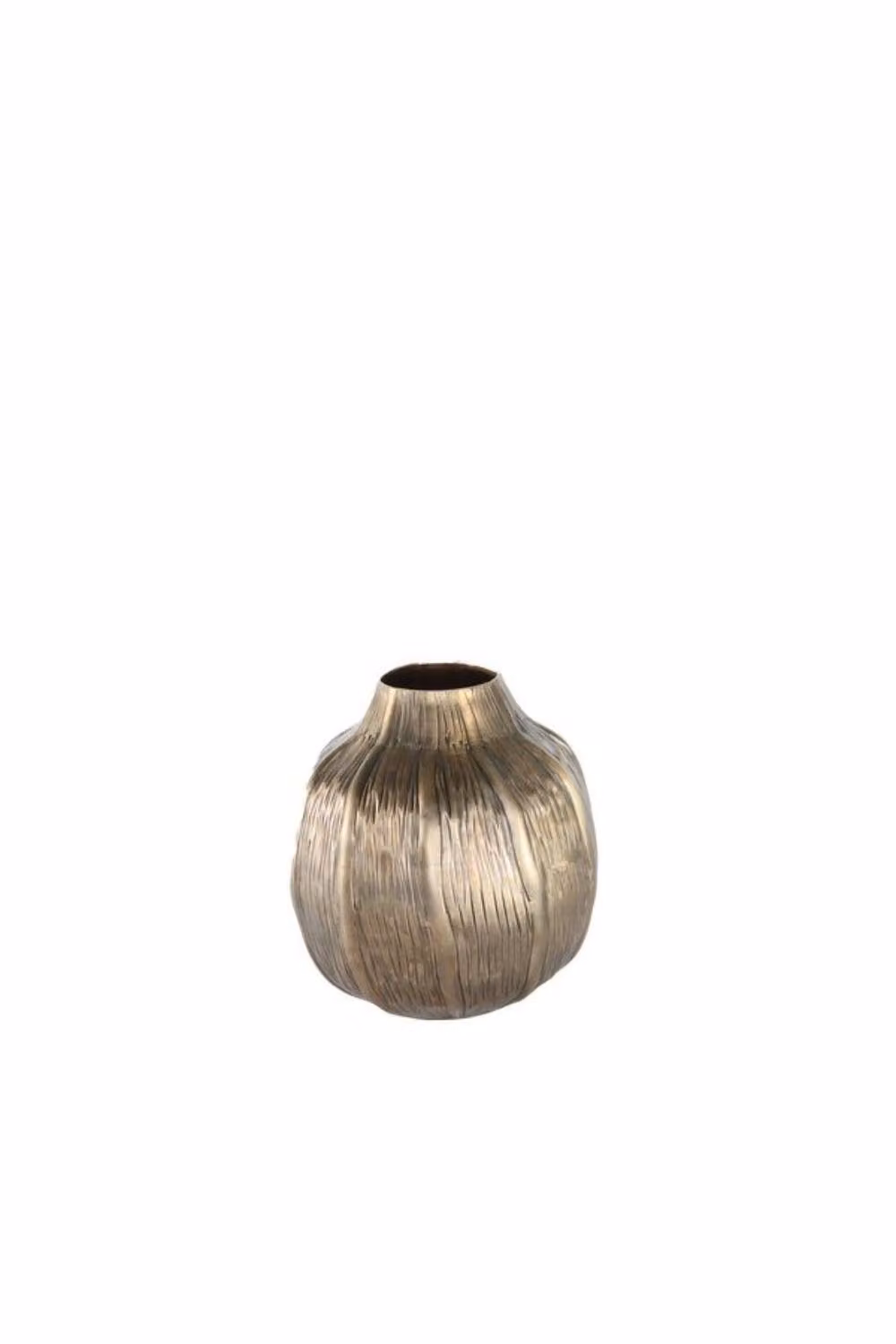 KDMD Eros Poppy Vase in Antique Gold, H 18 cm x Dia 17 cm – 2