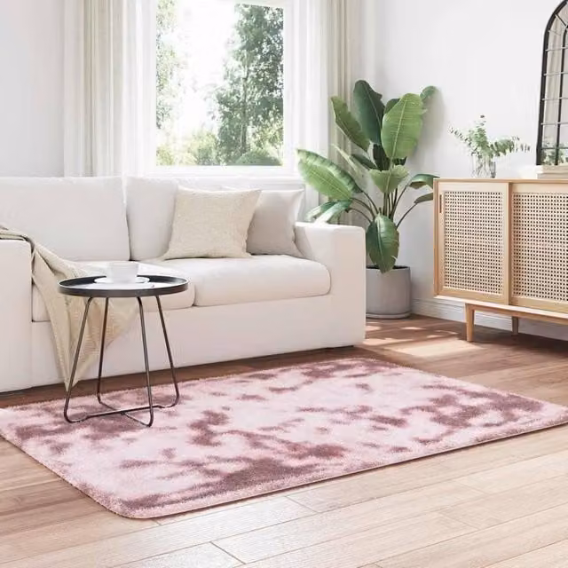 Berkfield Home NAVARRA Shaggy High Pile Rug, Dusty Pink, W: 120 cm, D: 170 cm – 1