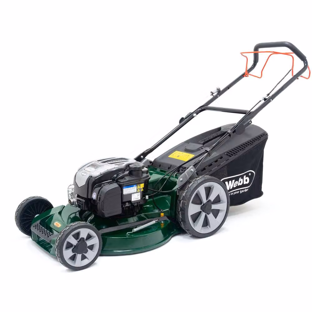 Webb 53cm Self Propelled Petrol Lawnmower with Alloy Deck and 70L Collection Bag in Green – 2