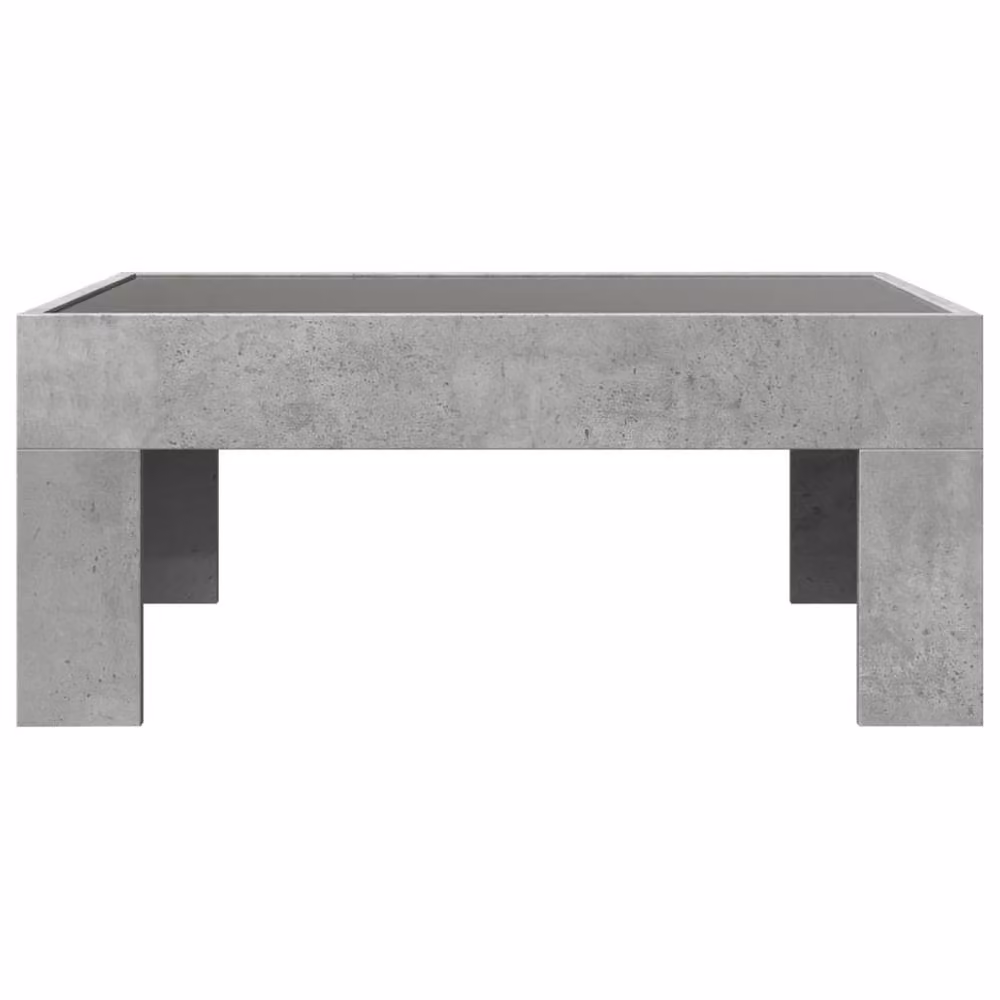 Berkfield Home Infinity LED Decorative Coffee Table in Concrete Grey, W: 70 cm, D: 50 cm, H: 30 cm – 4