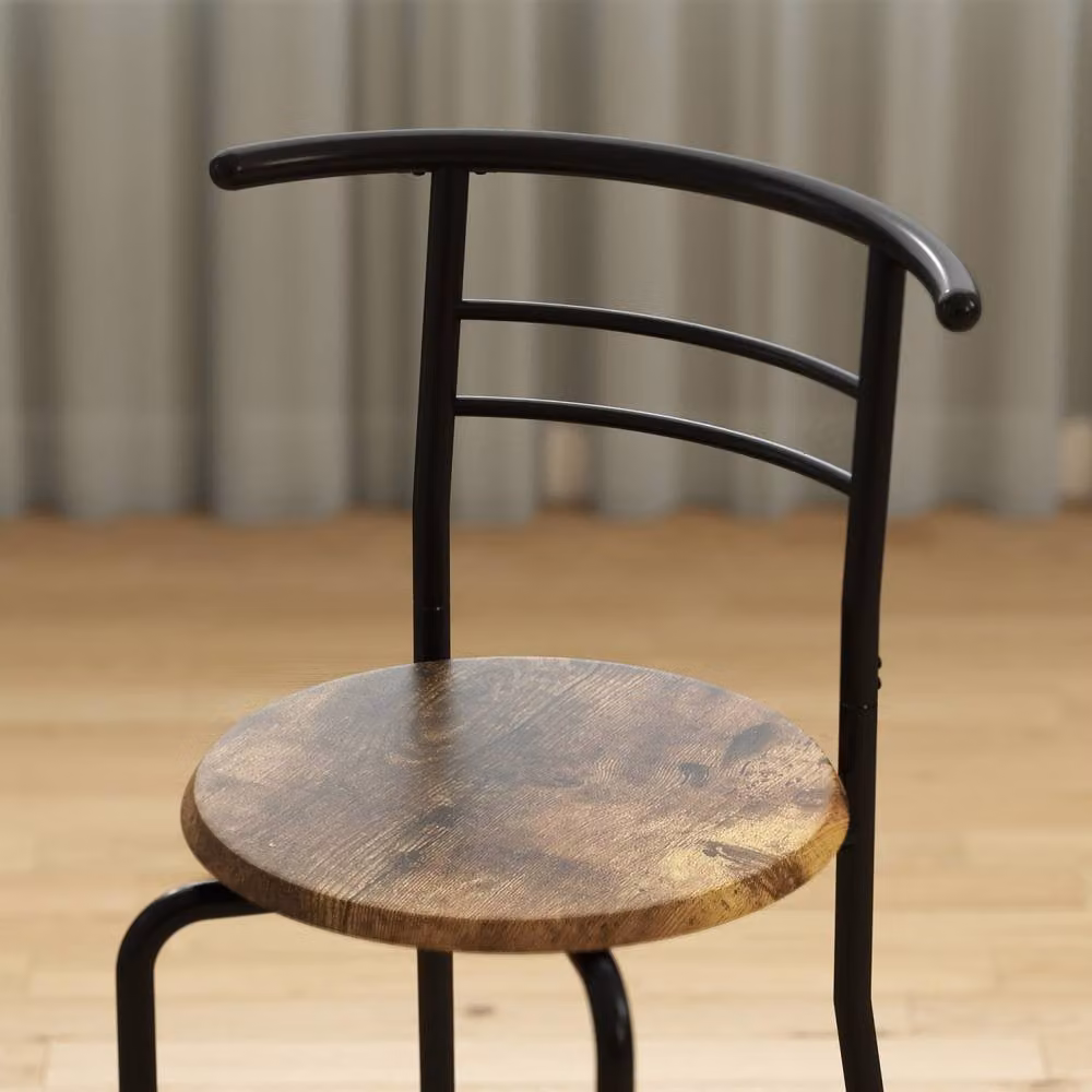 Wyld Haus Vespa 3 Piece Compact Dining Set in Brown and Black – 6