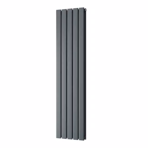 UK Radiators Typhoon Anthracite Flat Tube Vertical Designer Steel Radiator, H: 140 cm, W: 34 cm – 2