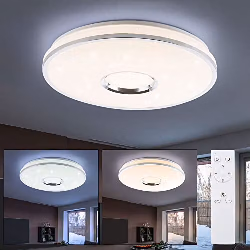 Netlighting Rena White LED Dimmable Ceiling Light with Remote Control and Timer – 2