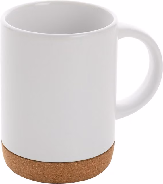 XD Design White Ceramic and Cork Mug, 280 ml