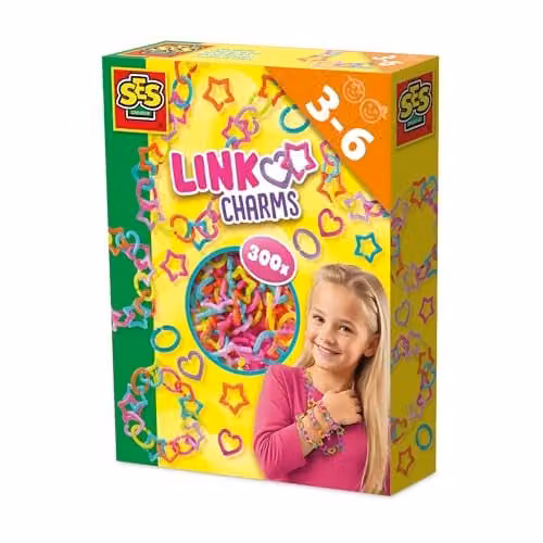 SES Creative 14052 Link Charms Multicolour Jewellery Making Kit with 300 Pieces – 1