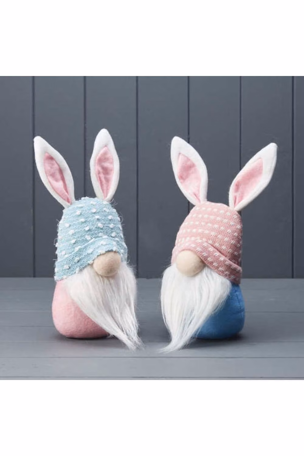 KDMD Mixed Pink and Blue Rabbit Gonks Easter Tabletop Decorations – 2