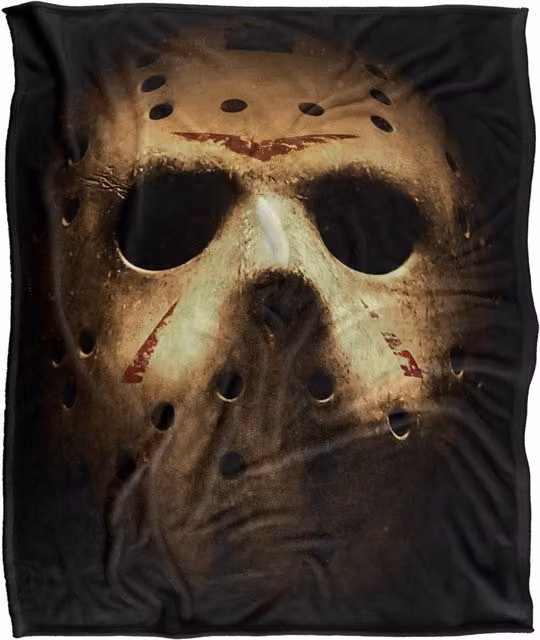 Warner Brothers Friday The 13th Silky Touch Super Soft Throw Blanket, White, W: 152 cm, D: 127 cm – 1