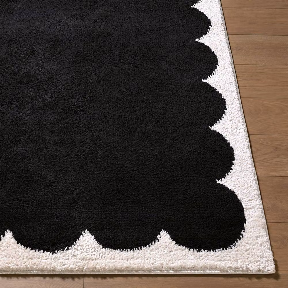 Livabliss Fossay Shag Washable Modern High Pile Living Room Rug in Black and Pink, W/D/H: 200 x 275 cm – 4