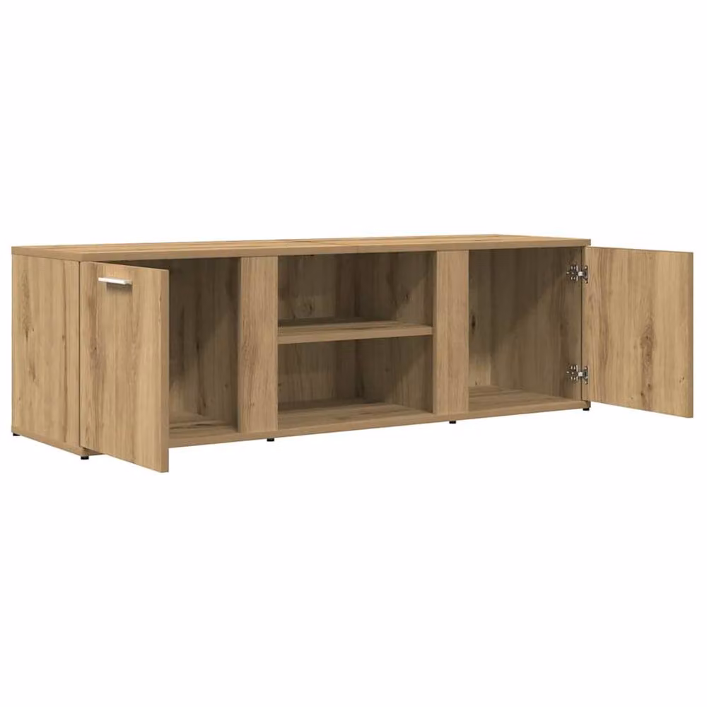 Berkfield Home Artisan Oak TV Cabinet in Brown, W/D/H: 120 x 34 x 37 cm – 3