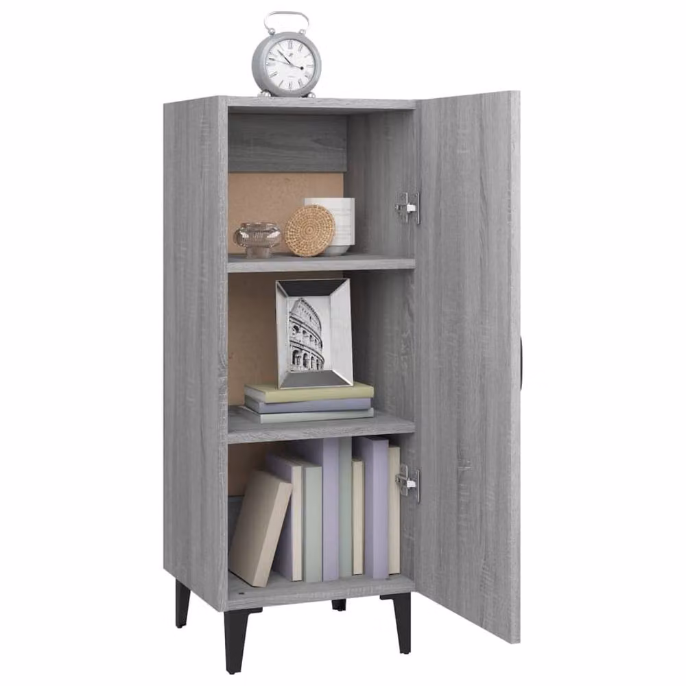 Berkfield Home Grey Sonoma Sideboard in Matt Engineered Wood W/D/H: 34.5 x 34.5 x 90 cm – 3