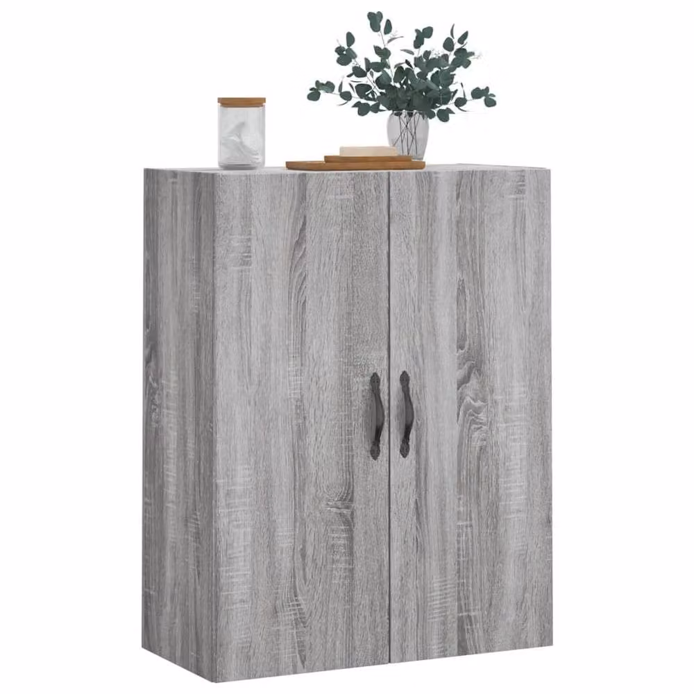 Berkfield Home Wall Mounted Cabinet in Grey, W: 69.5 cm, D: 34 cm, H: 90 cm – 2