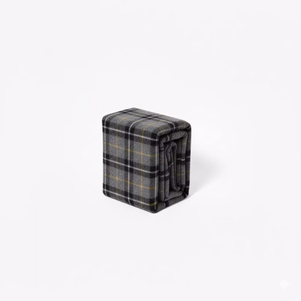 Snug City Grey Tartan Check Christmas Throw Blanket, W: 150 cm, D: 200 cm – 2