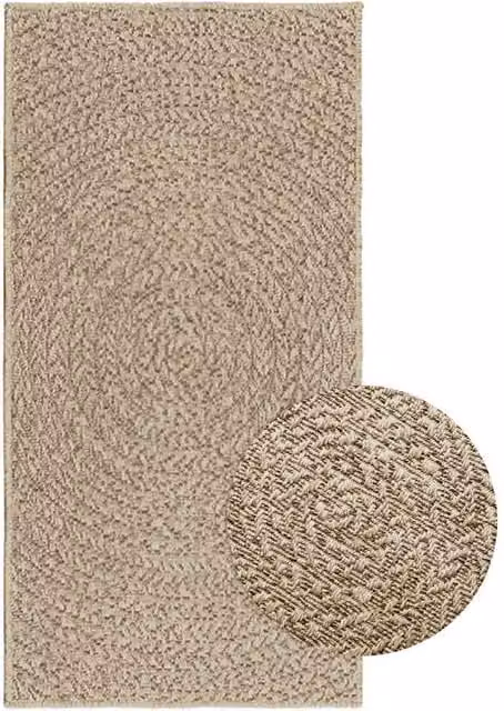 Berkfield Home ZIZUR Beige Jute Look Indoor and Outdoor Rug, W: 60 cm, L: 110 cm
