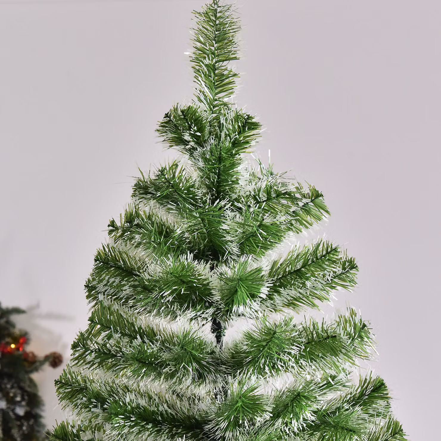 HOMCOM Green Christmas Tree with Metal Stand, Height: 210 cm – 5