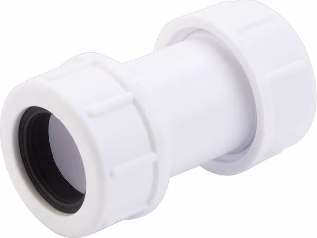 McAlpine 0.75 inch Universal Slip Through Straight Coupling Connector in White