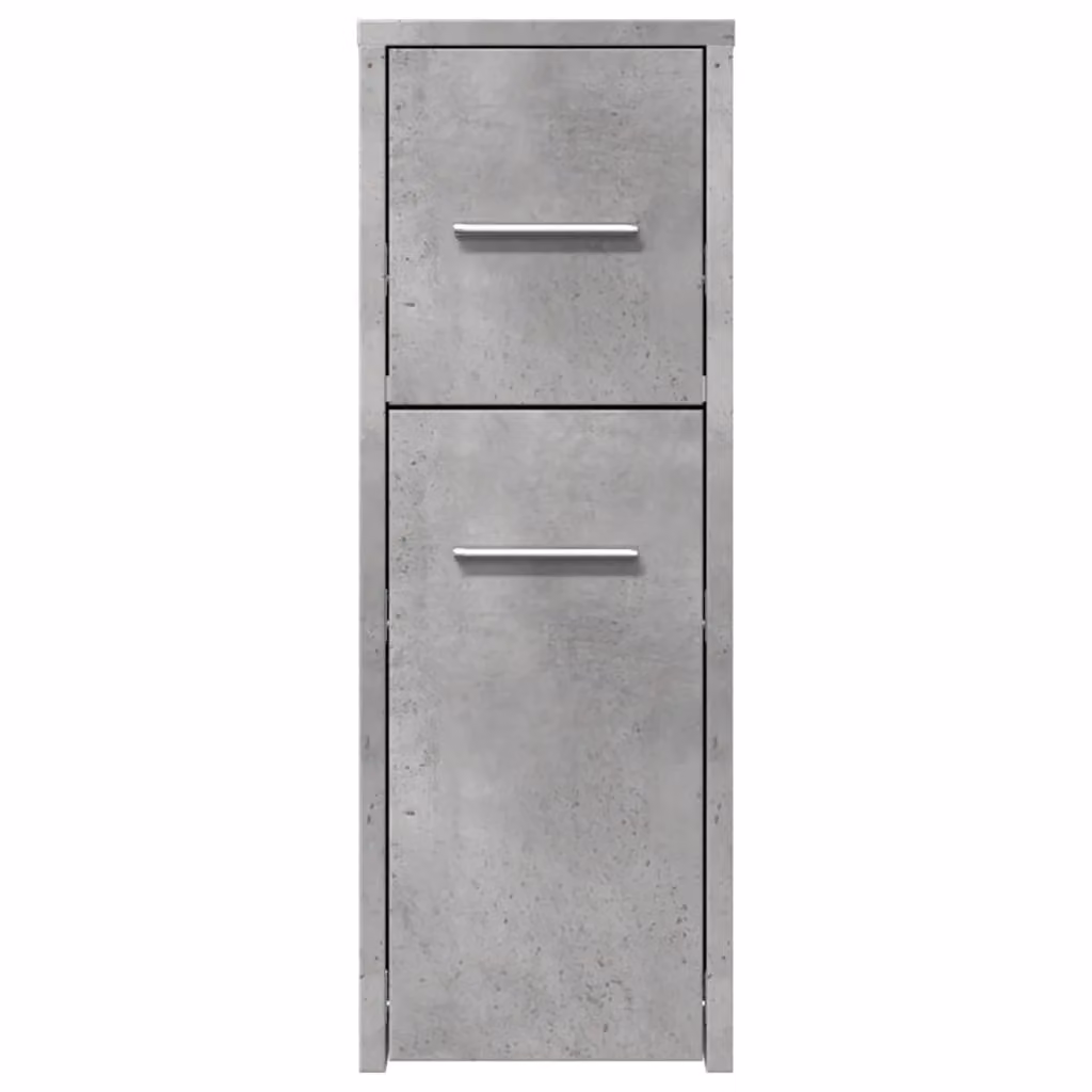 Berkfield Home Narrow Freestanding Bathroom Cupboard with Wheels in Concrete Grey – 2