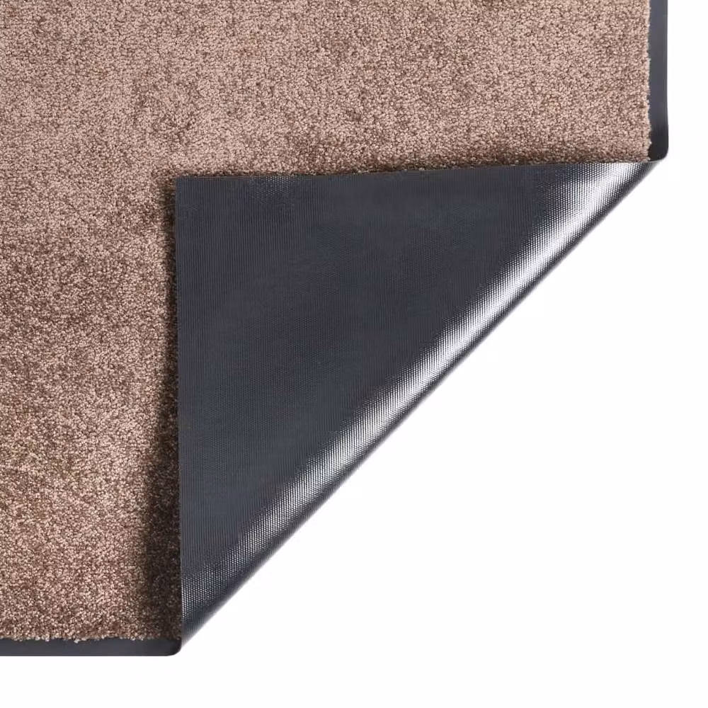 Berkfield Home Non-Slip Brushing Doormat, Brown and Black, W: 60 cm, D: 80 cm – 3