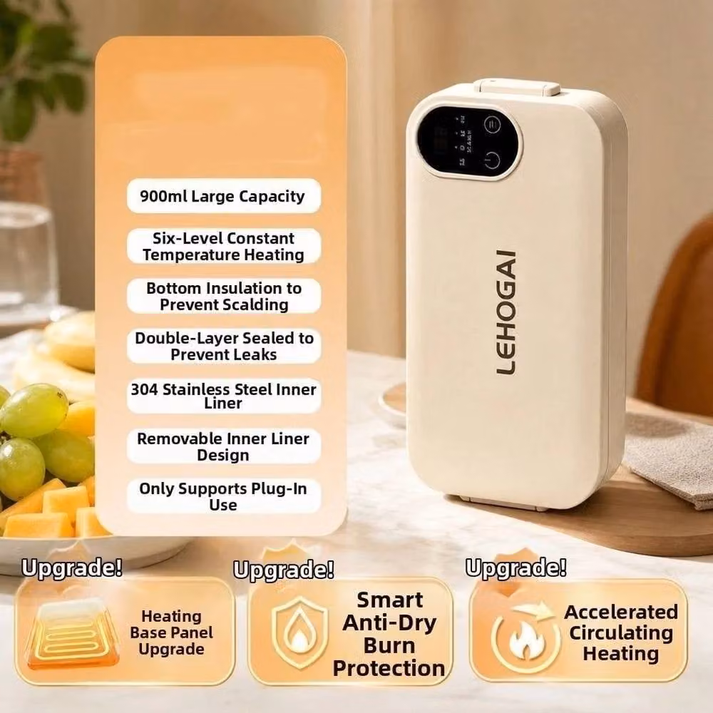 PAWNORA Electric Lunch Box in White with USB Charging – 2