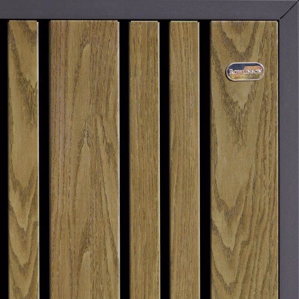 Rowlinson Wimbledon Double Bin Store in Dark Grey Steel, W: 132.5 cm, D: 81 cm, H: 116.5 cm – 3