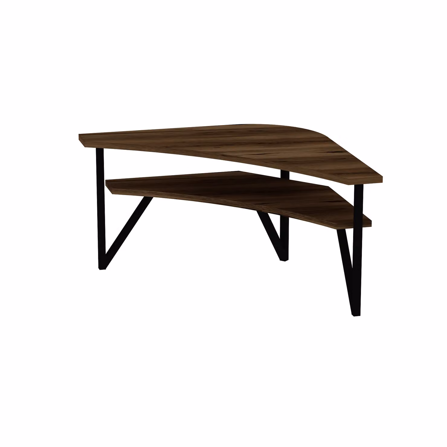 Destina Home Kiberya Corner TV Stand Entertainment Center in Light Brown – 2