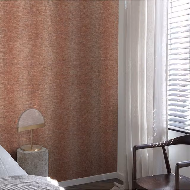 Grandeco Red Plain Nature Textured Blown Vinyl Wallpaper