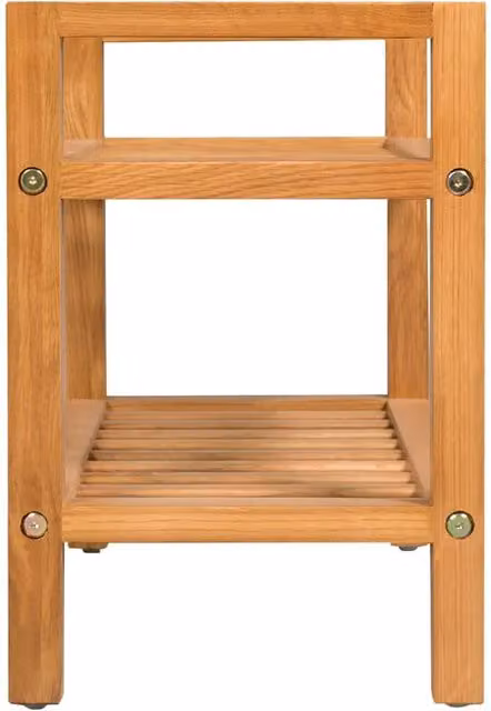 Berkfield Home Solid Oak Wood Shoe Rack with 2 Shelves in Brown, W: 50 cm, D: 27 cm, H: 40 cm