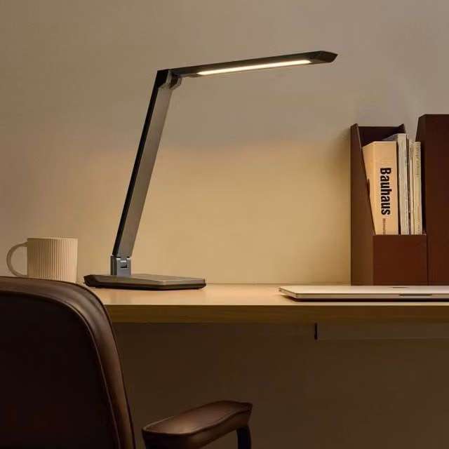 Wyld and Coco LED Desk Lamp in Grey with Adjustable Brightness and Colour Temperature