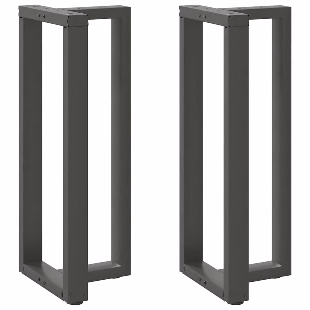 Berkfield T-Shaped Steel Bar Table Legs in Anthracite Grey, 2 Pieces, W: 40 cm, D: 35 cm, H: 100-101 cm – 1