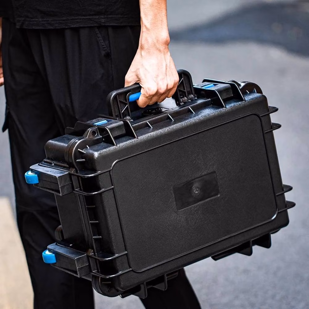 Kelvenix Heavy Duty Hard Rolling Tool Trolley Case in Black, W: 52 cm, H: 1000 cm – 4