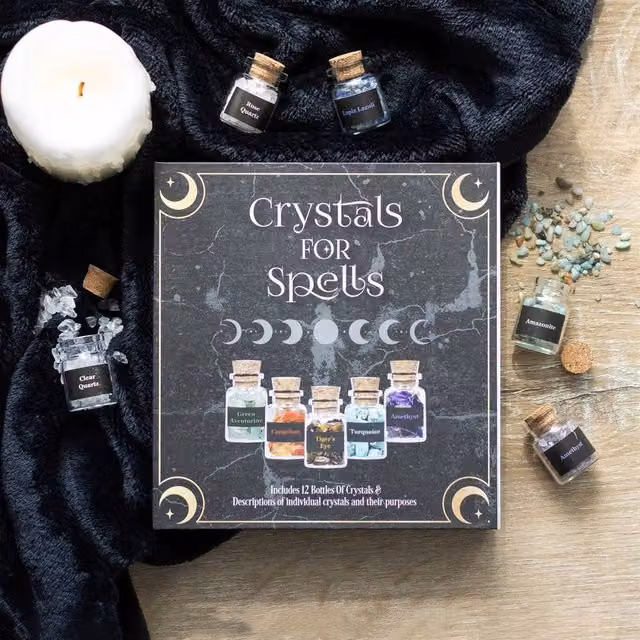 Uniqueful 12 Pack Multicolour Crystal Chip Bottle Gift Set with Stone Granulate