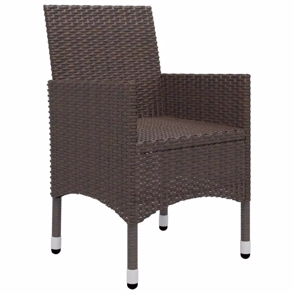Berkfield Home 5 Piece Modern Acacia Wood and Rattan Garden Dining Set with Cushions in Brown – 3