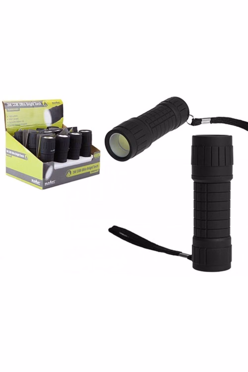 KDMD Summit 3W COB LED Rubber Torch, Black, 3 Pack – 2